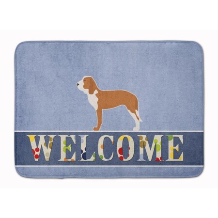 Carolines Treasures Spanish Hound Welcome Machine Washable Memory Foam Mat BB5495RUG
